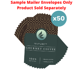 10xPURE™ Coffee Sample Mailers - 50 Count